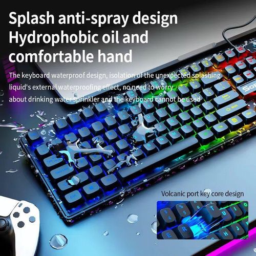product_image_name-Generic-104-Key Wired Rainbow Gaming Keyboard Universal Waterproof Backlight for Laptop/Tablet-3
