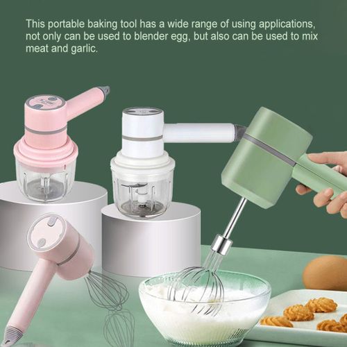 Wireless 3 Speed Mini Mixer Electric Food Blender Handheld Mixer