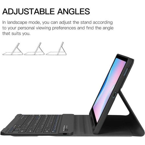 product_image_name-Generic-Lightweight Keyboard Case For Samsung Tab S6 Lite - Wireless Keyboard, Multi-Angle Stand, Shockproof Protection-2