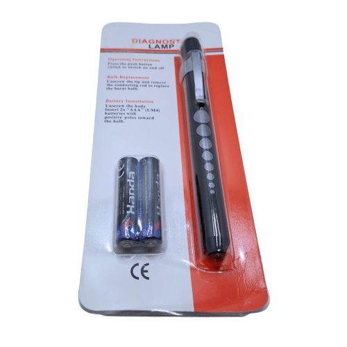 product_image_name-Generic-Medical Pen Torch With Pupil Gauge BLACK Aluminum Alloy Nurse Doctor Diagnostic Flashlight With Free AAA Batteries Included Waterproof IP65 LED White Light Dental Healthcare Interns First Aid -8