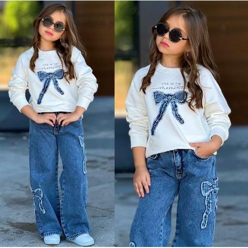 product_image_name-Fashion-Girls two-piece outfit for 3 - 9 Yrs girls mammy jeans girls denim jeans soft fabric kids modern  streetwear girls clothing kids clothing turkey clothes-1
