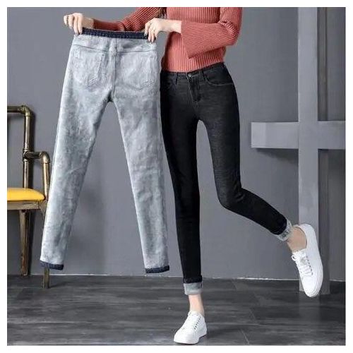 16 Jeans Women's Pants Plus Fleece Jeans High Waist Trousers Stretch Slim @  Best Price Online
