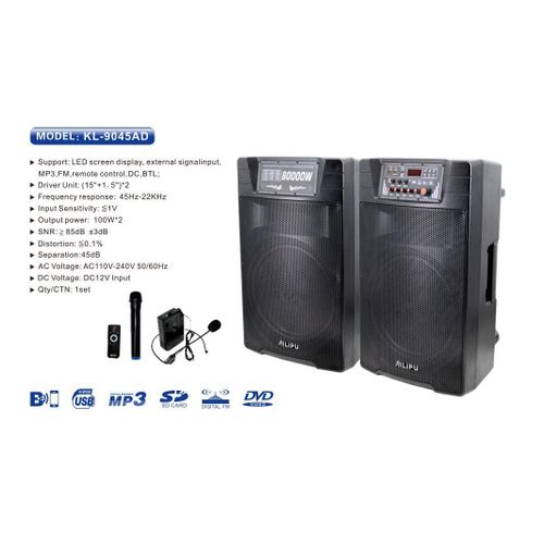 product_image_name-AILIPU-KL-9045AD 2.0 PA speaker box 80000W 2*15inch speaker Outdoor Professional Speaker with Bluetooth,FM Radio,2*Free Wireless Microphone,remote-7