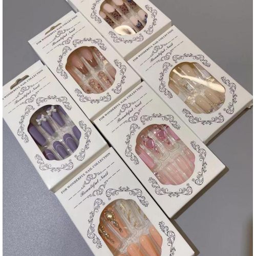 product_image_name-Fashion-24 PCS  Nails press -on Nails Removable And  Reusable -3