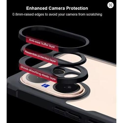 product_image_name-Xunod-Vivo V60 Cover Shockproof Shell TPU+ Acrylic Back Ultra Transparent and Clear Phone Case/ Cover-5