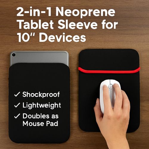 product_image_name-TAIFA-2-in-1 Neoprene Tablet Sleeve for 10'' Devices – Shockproof Case, Lightweight & Doubles as Mouse Pad, Cases / Covers-2