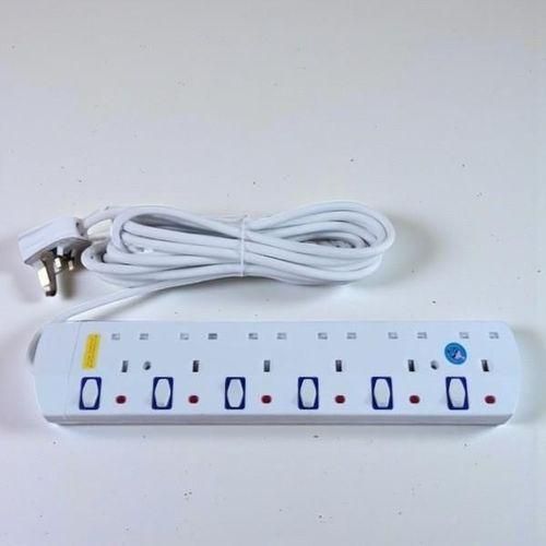 product_image_name-Jsb-6 Way Multi-Socket Power Socket extention - 5M Long Heavy-Duty Cable Ideal for Multiple Devices Safe Stable and Durable Power Distribution Board-1