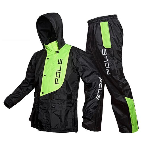 Generic Pole Motorcycle Raincoat Rain Gear Suit Include Waterproof Jacket  Pants Impermeable Rain Cover For Outdoor Sports Fishing Riding Black Greenn  @ Best Price Online