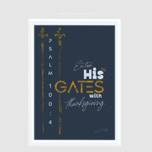 product_image_name-WaKi-Enter His Gates With Thanksgiving White Frame A5-1