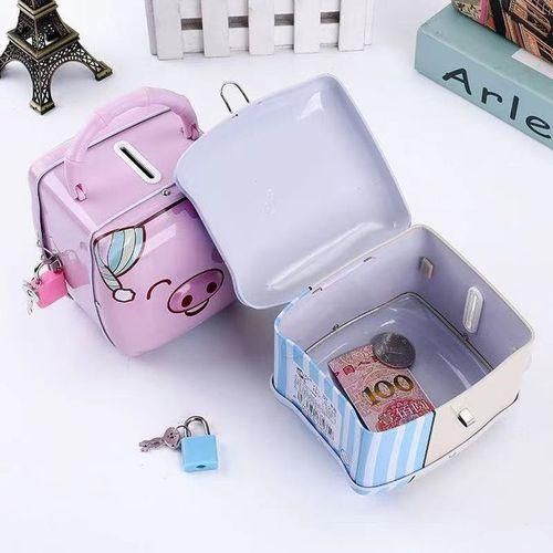 product_image_name-Generic-Cute Piggy -Shaped Safe With Iron Lock For Kids-Piggy Ball-4