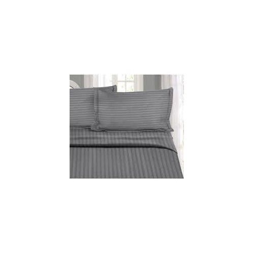 product_image_name-Generic-4pc Set Quality Cotton Stripped Bedsheets (2 Bed Sheets, 2 Pillow Cases)-Dark Grey-3