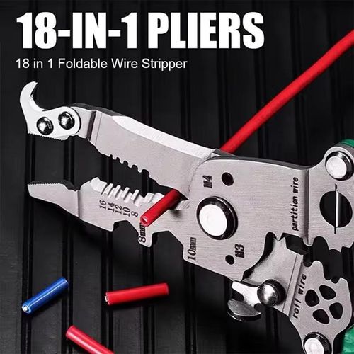 product_image_name-Generic-1-Pack Multi-Function Folding Wire Strippers, Electrician Tools Crimping and Splitting Wire Strippers-2