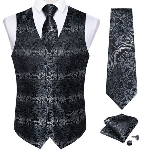 Silver paisley waistcoat shop