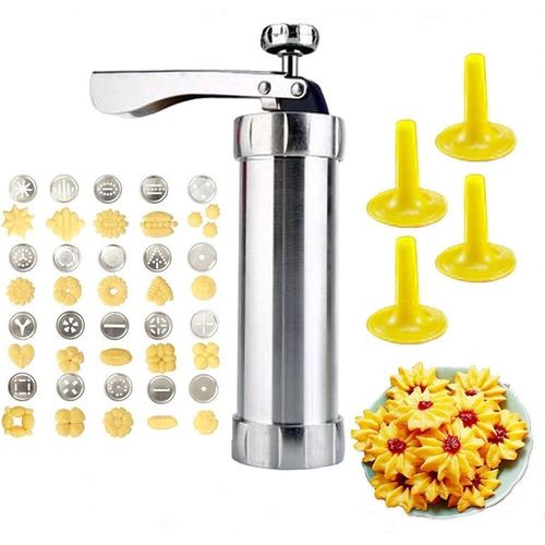 product_image_name-Generic-Stainless steel 24 option cookie or biscuit press, -1