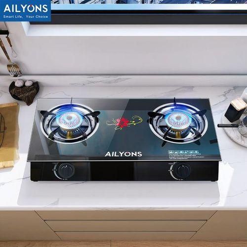 product_image_name-AILYONS-GS014-1, 2 Burner Glass Top & Infrared Double Burner-1