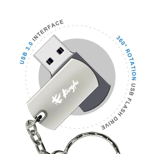 product_image_name-Generic-Metal USB Flash Drive - Silver 128GB-2