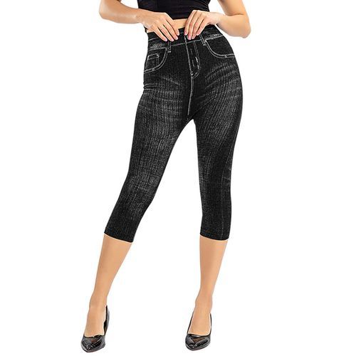XL-5XL Women Elastic Waist Plus Size Jeggings Jeans Leggings
