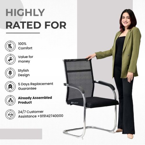product_image_name-Generic-Ergonomic Visitors Chair With Mesh Back & Fabric Seat-7