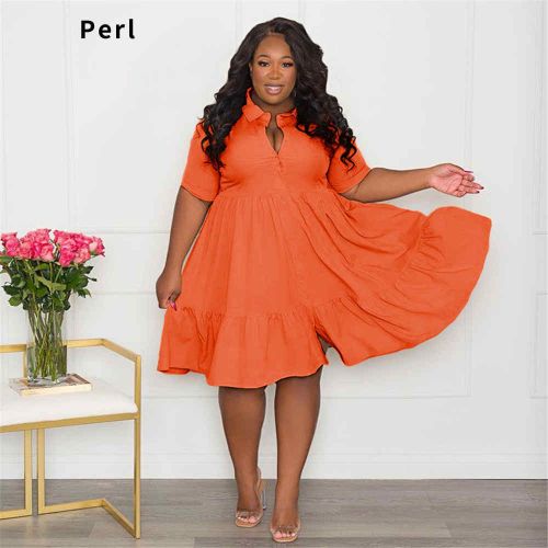 Fashion (white)Perl Plus Size Summer Dresses Elegant Casual Cute Ball Gown  Shirts Mini Dress Women's Clothing Cake Skirt For Laides 4xl 5xl SAB @ Best  Price Online