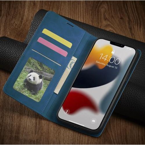 product_image_name-Generic-Apple iPhone 8 Plus  Luxury Leather Flip Wallet Magnetic Cover Case – Blue, Shockproof, Kickstand, Card Slots, Magnetic Closure-2