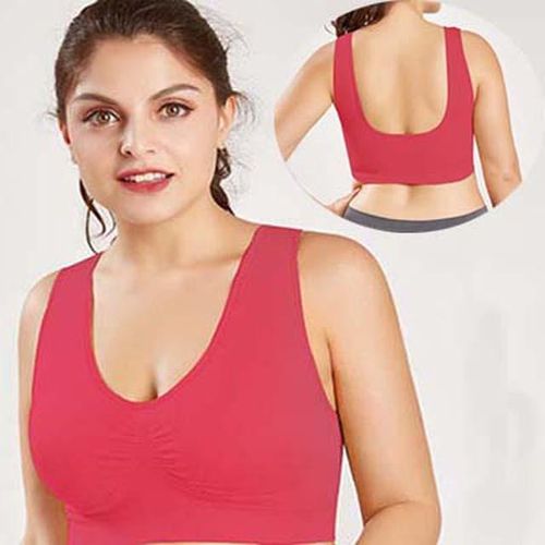 Plus Size Women Sports Bra Bustier Seamless Breathable Comfort