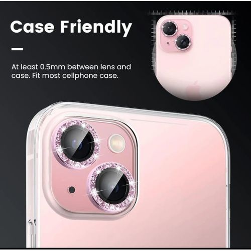 product_image_name-Generic-Glitter Camera Lens Protector Iphone Camera Protector For Iphone 12,13,14,15 Diamond Camera Tempered Glass For Iphone  14 15 Ring Cover Case Film-8
