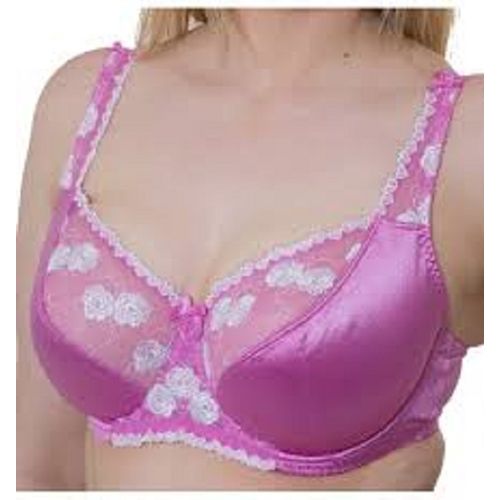 Fashion Pink Gemm Bra With White Detail - (Size 34E - 44E) @ Best