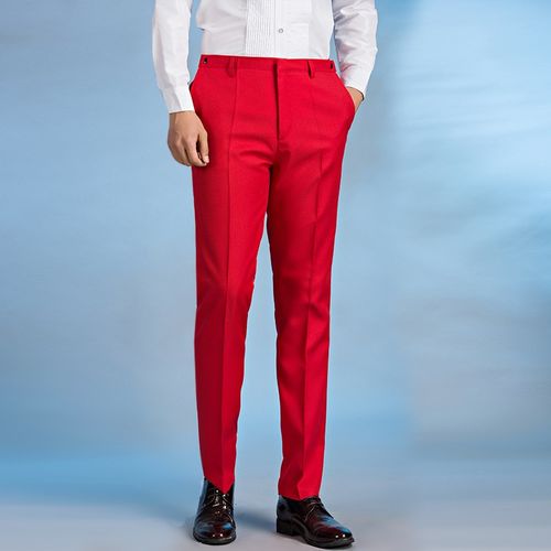 Suit trousers Skinny fit  Dark red  Men  HM IN