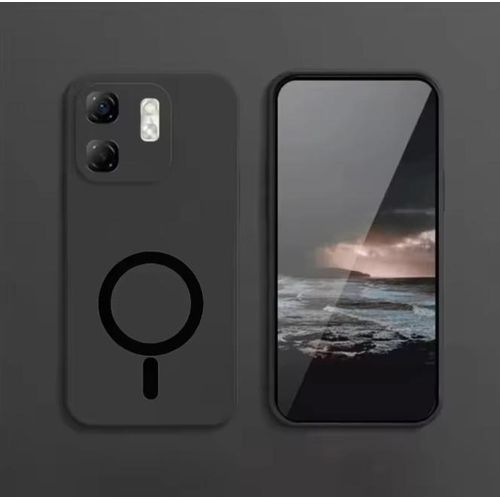 product_image_name-Infinix-Hot 50i Back Cover Unique Black Soft Feel With Magsafe Mark Phone Case/ Cover-4