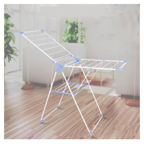product_image_name-Generic-Clothes Drying Rack Winged Clothes Airer,2 Tier Folding Laundry Racks for Drying Racks,Stainless Steel Tubes Blue-6