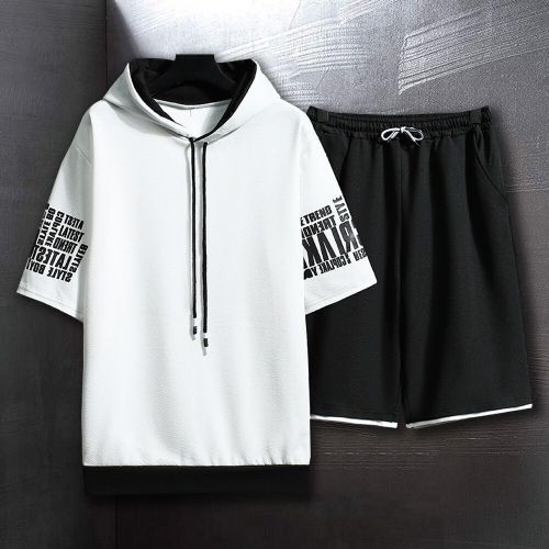 Fashion 2pcs Men's T-shirt + Shorts Set, Sports And Leisure Suit ...