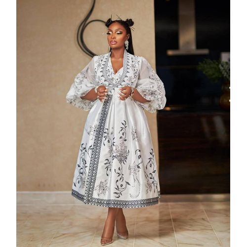 mirror long dress Mirror Embellished Dress with Slit main image 1