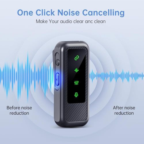 product_image_name-addigoes-Wireless Lavalier Microphone, 130 ft Range, 24-Hour Battery, Noise Cancellation, Wireless Microphone for PC, iPhone, Andriod, Record Interview, Vlogs, Mic-7