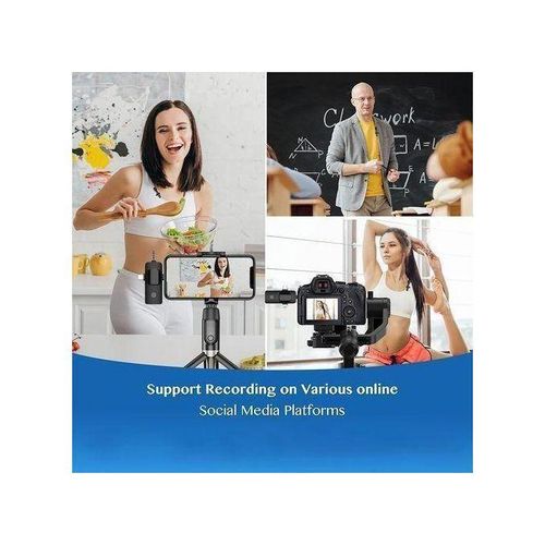 product_image_name-Generic-PRO Lavalier Wireless Microphone 3 In 1 Microphone For Videoke For Iphone Android SLR Camera USB-C-2