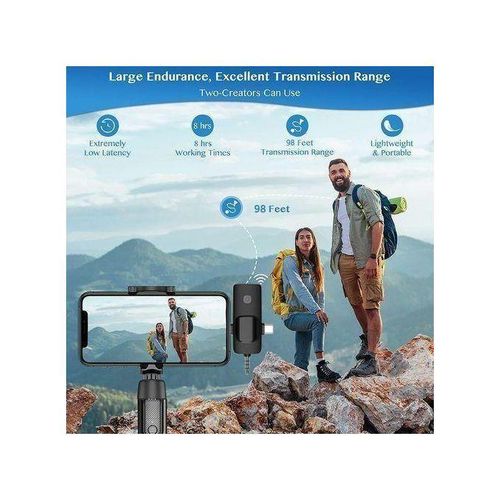 product_image_name-Generic-PRO Lavalier Wireless Microphone 3 In 1 Microphone For Videoke For Iphone Android SLR Camera USB-C-7