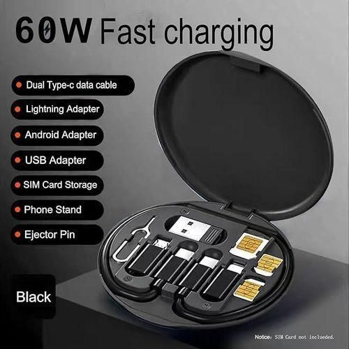 product_image_name-Generic-Multifunctional Data Cable Storage Box Adaptor for USB-C and Micro-USB Devices Universal Data Transfer Cable-1