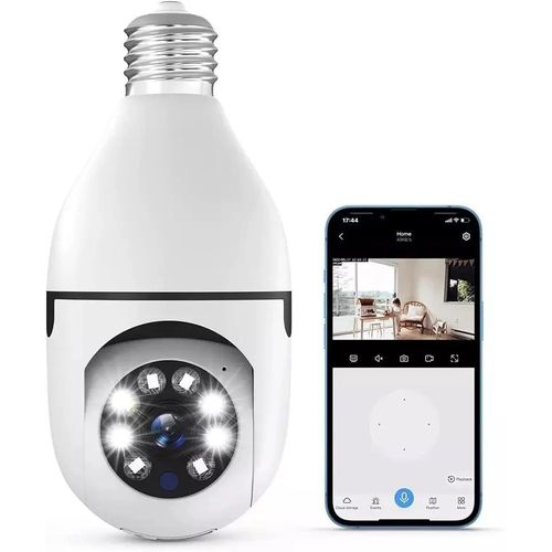 product_image_name-Generic-E27 Socket Lamp Holder HD 1080P 360 Panoramic CCTV Wifi IP Camera PTZ Bulb Camera-4
