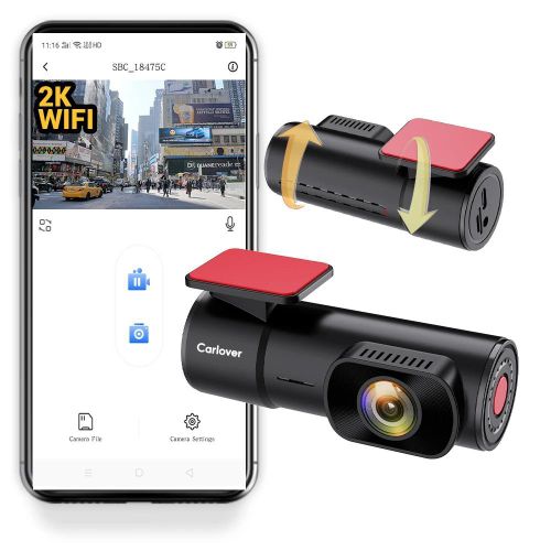 Single 2k Dashcam Loop Recording Wireless WiFi Dash Cam Front with App G-Sensor 24H Parking Mode Dashcams for Cars