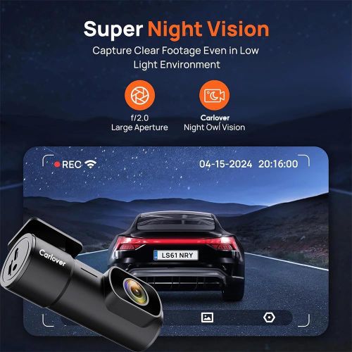 Single 2k Dashcam Loop Recording Wireless WiFi Dash Cam Front with App G-Sensor 24H Parking Mode Dashcams for Cars