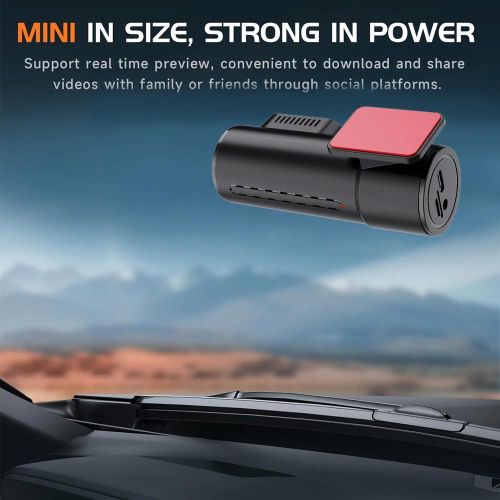 Single 2k Dashcam Loop Recording Wireless WiFi Dash Cam Front with App G-Sensor 24H Parking Mode Dashcams for Cars