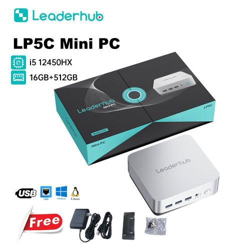 Leaderhub Leaderhub LP5C Mini PC, i5-12450HX, 16GB RAM