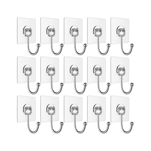 915 Generation Adhesive Hooks for Hanging Heavy Duty Wall Hooks Towel Hook,  Waterproof Transparent Hooks for Bathroom Shower Kitchen @ Best Price  Online