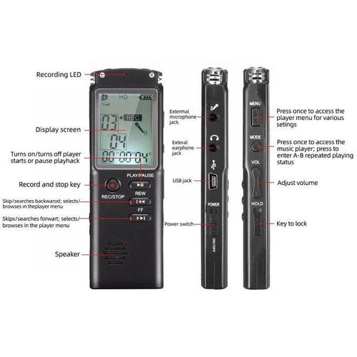 product_image_name-Generic-8GB Voice Recorder USB Audio Recording Device for Conference Use-5