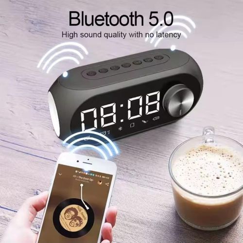 product_image_name-Generic-Smart Desktop Clock Bluetooth Speaker With Alarm Clock Fm Radio -3
