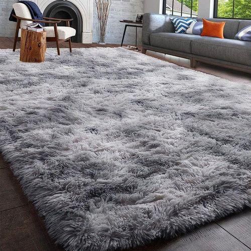 product_image_name-Fashion-5 By 8 Soft Fluffy Grey Patches Carpets Non-slip Rugs Floor Mat-1