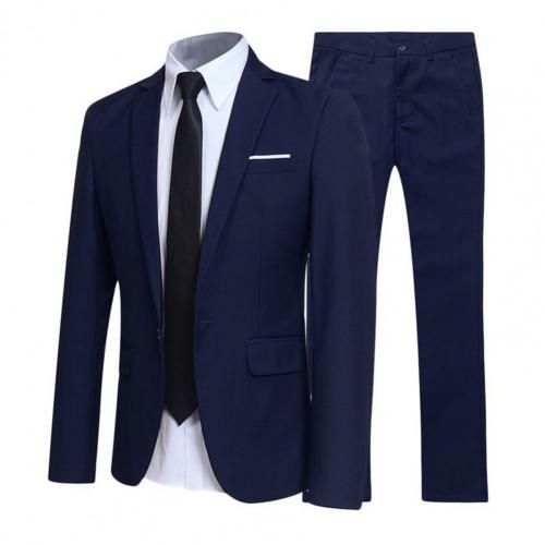 Fashion Blazer 2 Piece Suit Male Slim Wedding Suit Coats Costume Homme ...