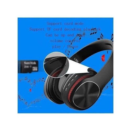 product_image_name-Wireless GSM-L350 Foldable Wireless Sports Stereo Bluetooth Headset(Black)-2