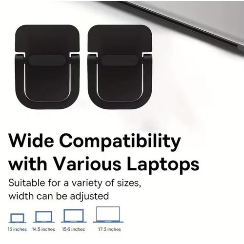 product_image_name-Generic-Mini Laptop Stand, Portable Laptop Stand, Foldable & Lightweight Ergonomic Riser with Ventilated Cooling, Sleek Computer Notebook Holder Fits Keyboards &10-17.3 Inch Laptops, Black-2