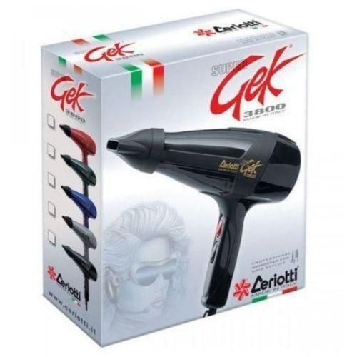 Ceriotti GEK 3800 Professional Hair Dryer - Black, 1700W, 2 Speed, 4 Heat Settings