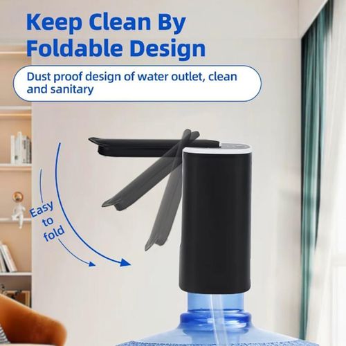 Em Electric Portable Water Dispenser Pump - USB Rechargeable, 8x8x15cm, ABS Plastic, white AWDP03